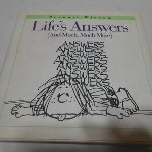 VTG HC BOOK: PEANUTS WISDOM LIFE'S ANSWERS AND MUCH MUCH MORE w/ JACKET SCHULZ